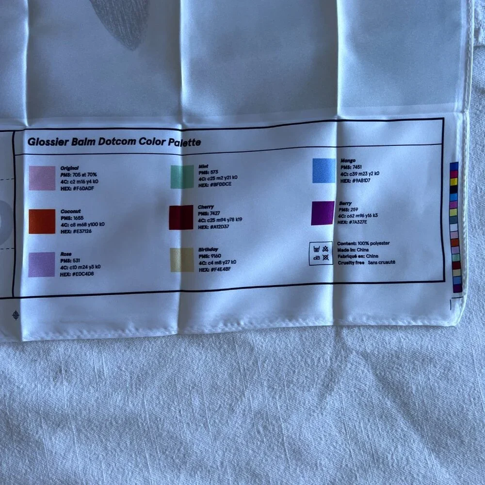 Glossier Limitied Edition Balm Dot Com Scarf